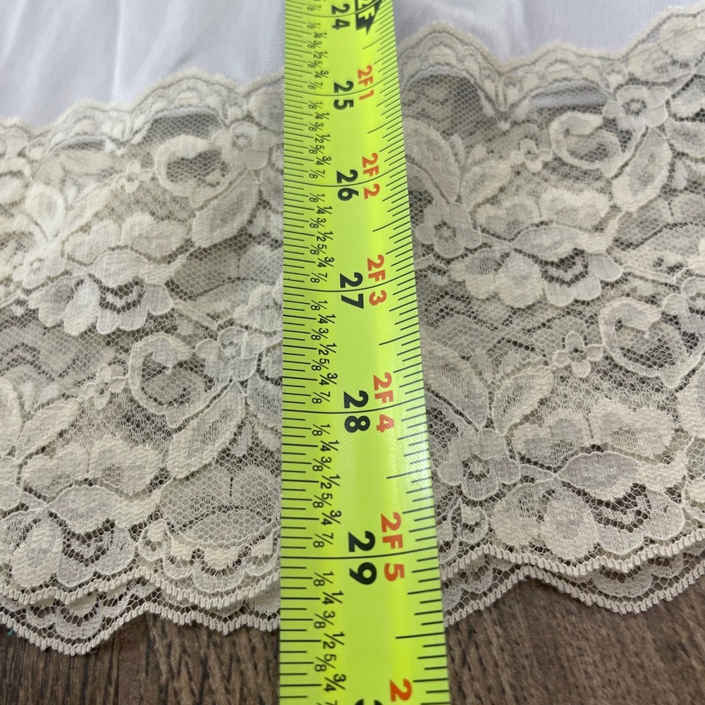Vintage Lace Trim Kimono Robe S Sheer Coquette Boudoir Bell Sleeve - Picture 10 of 12